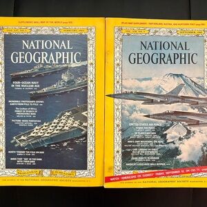 National Geographic Magazines Vol. 127 February 1965 & Vol. 128 September 1965